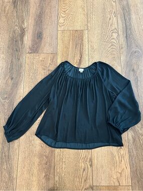 A New Day Black Long-Sleeve Blouse